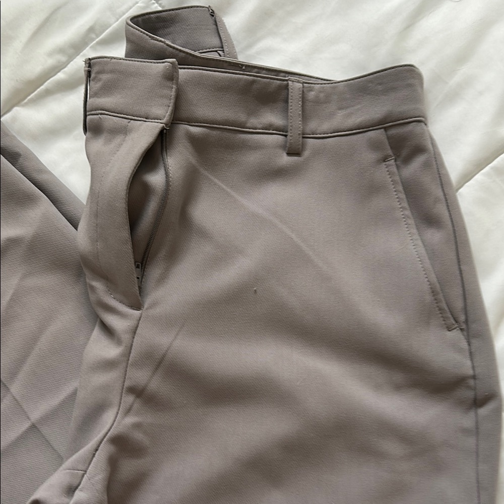 Gray/Purple Wide Leg High Rise Trousers - Picture 3 of 6